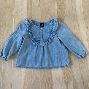 Baby Gap Ruffled Denim Shirt